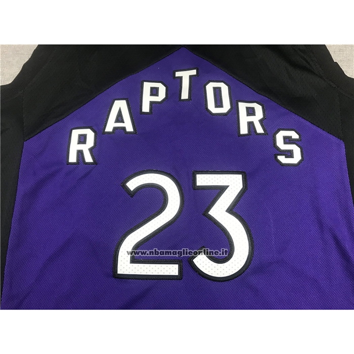 Maglia Toronto Raptors Fred VanVleet #23 Earned 2020-21 Nero Viola